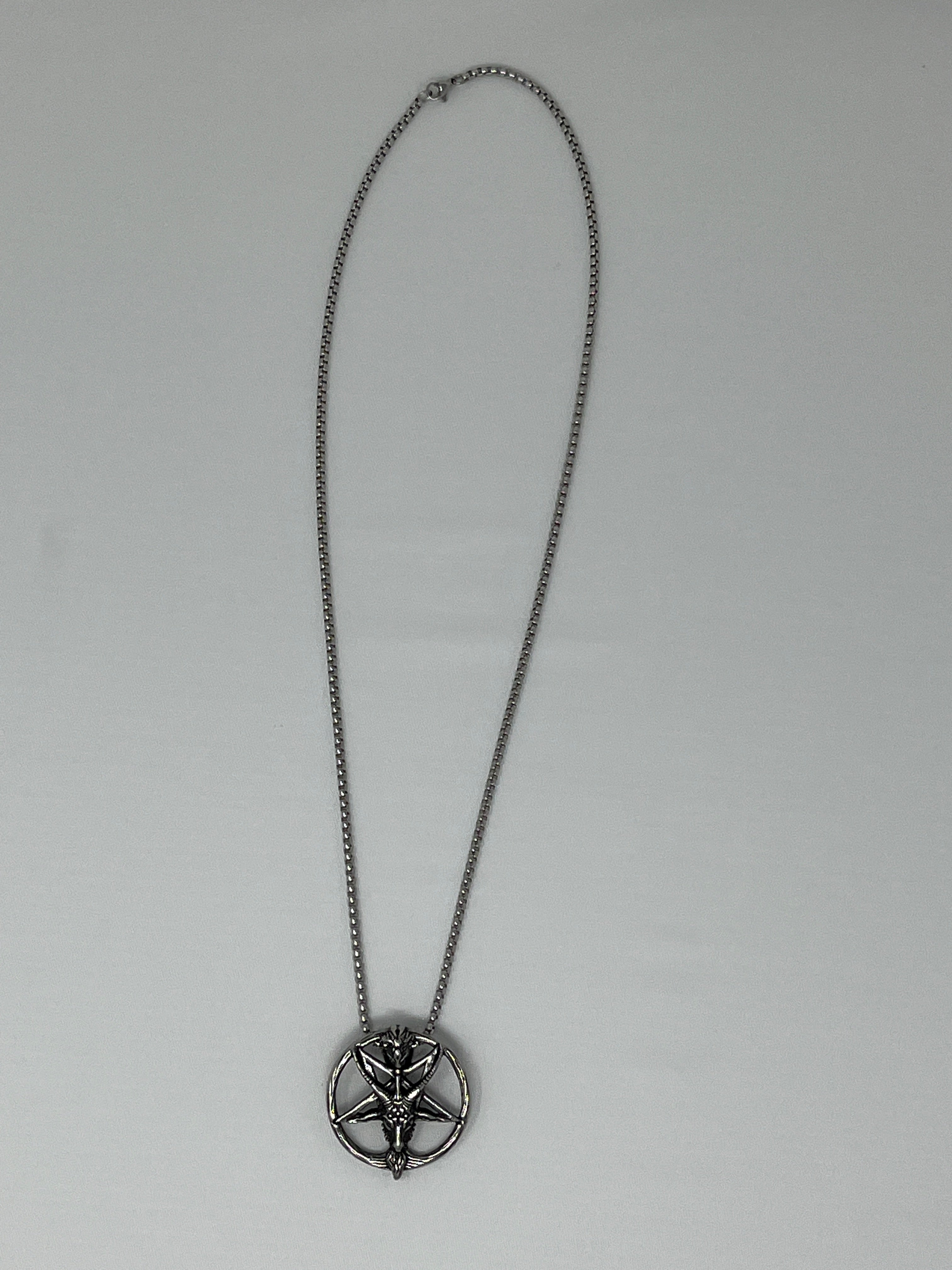 Baphomet Pendant Necklace - Stainless Steel Chain 24 Inch