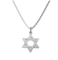 Star of David Necklace - Stainless Steel Chain 24 Inch