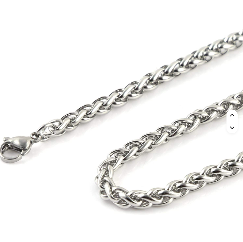 Cross Pendant Necklace - Silver Stainless Steel Chain 24 Inch