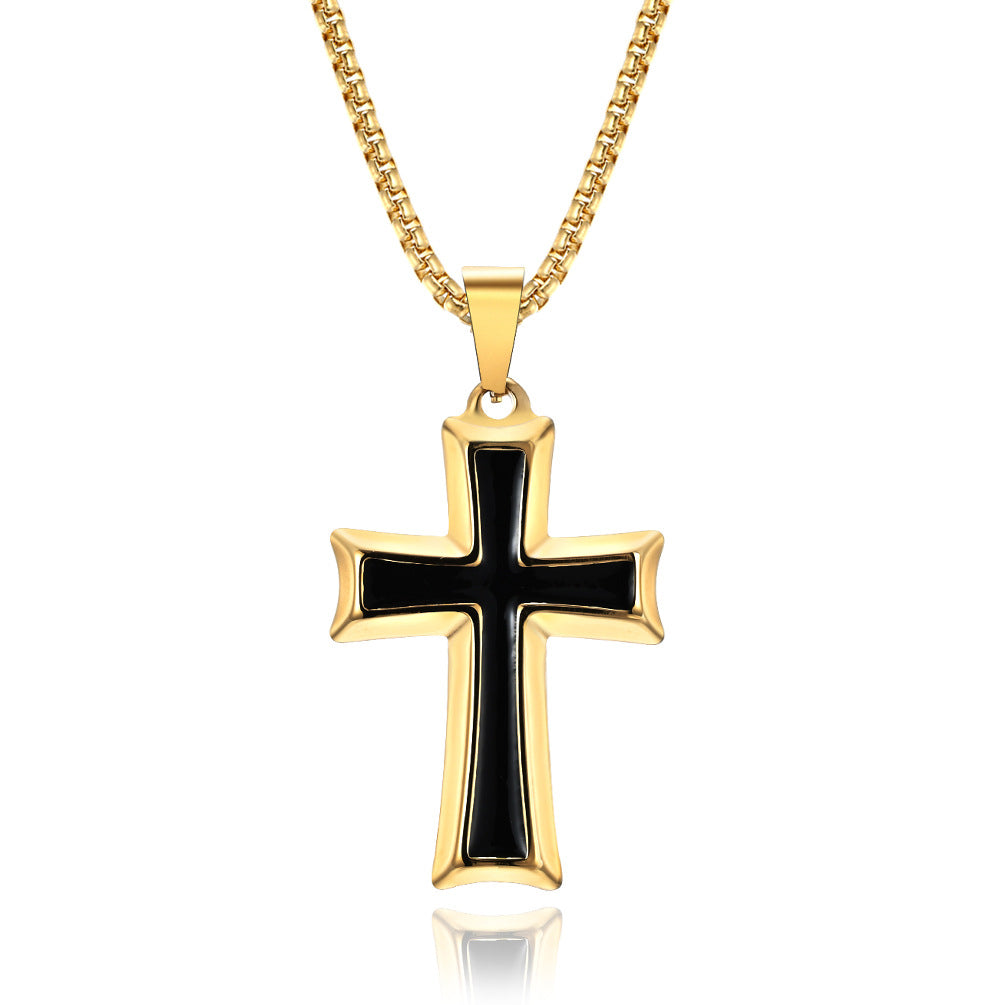 Cross Pendant Necklace - Stainless Steel Chain 24 Inch